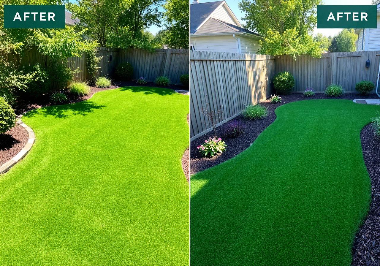 After – Backyard sod install